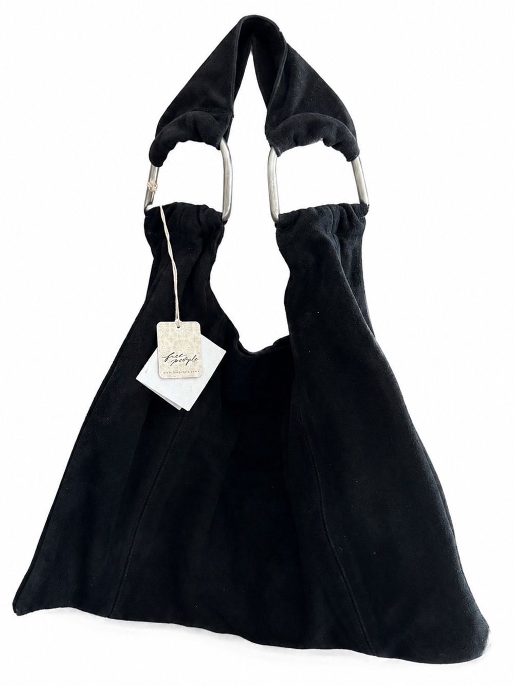Free People Bobbi Slouch Suede Tote – Black – BNWT – SOLD OUT